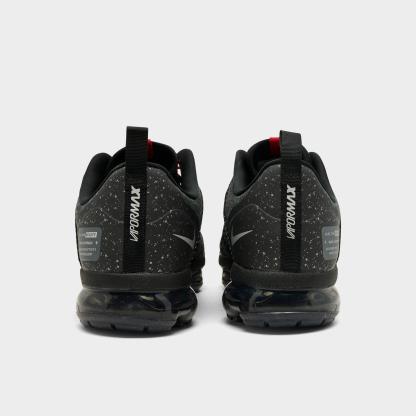 Men's Nithtke Air VaporMax Run Utility Running Shoes - Black/Reflective Silver/Anthracite/Habanero Red - Back view