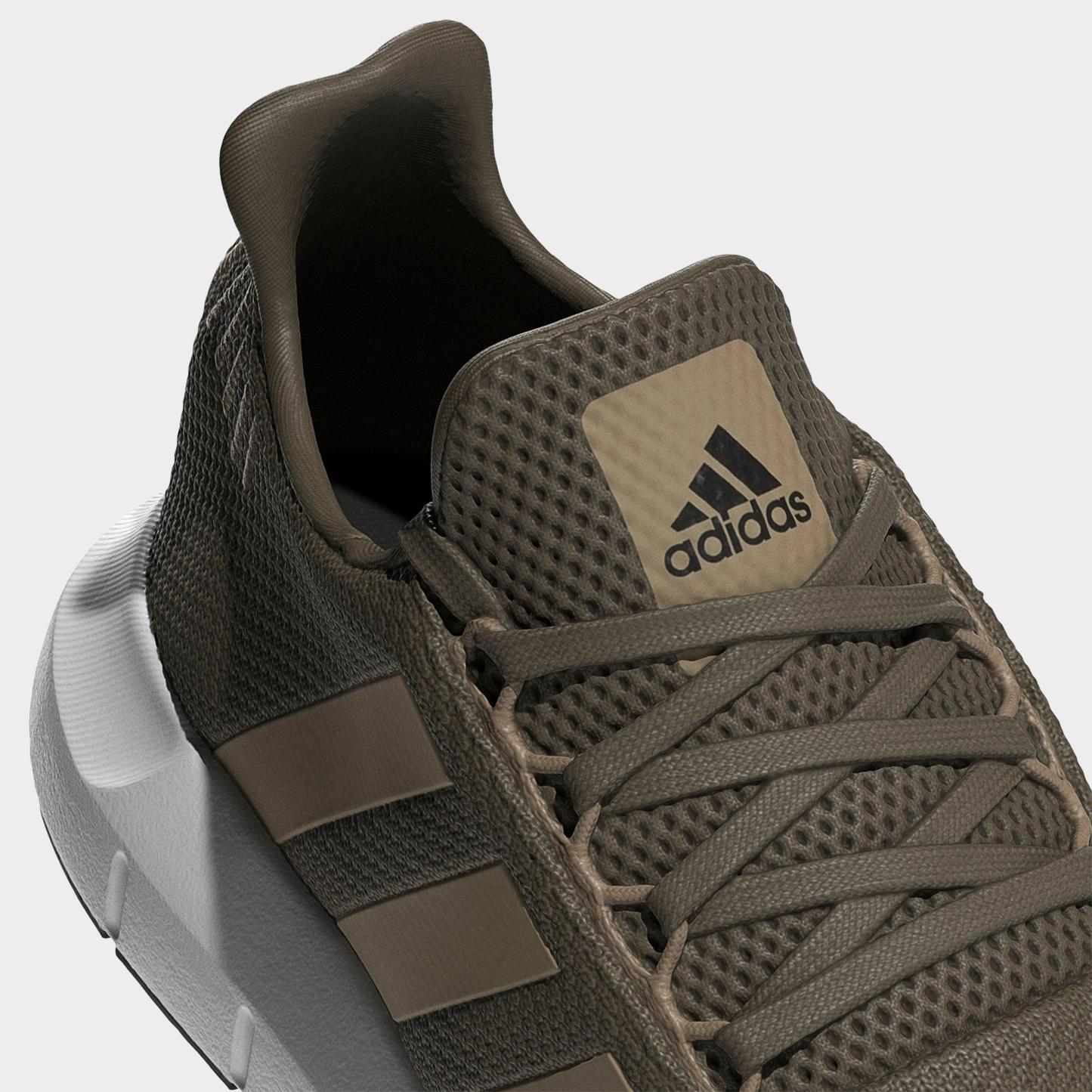 Men's adidas Originals Swift Run 1.0 Casual Shoes - Olive Strata/Blanch Cargo/White - Detail shot