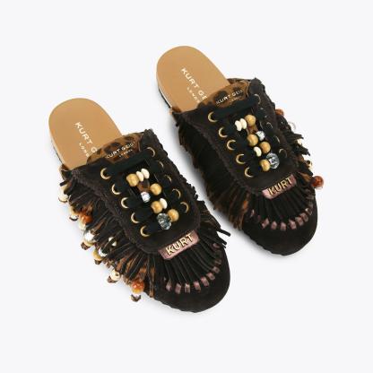 Kurt Geiger London Islington P Fringe Mule - Brown - view 3