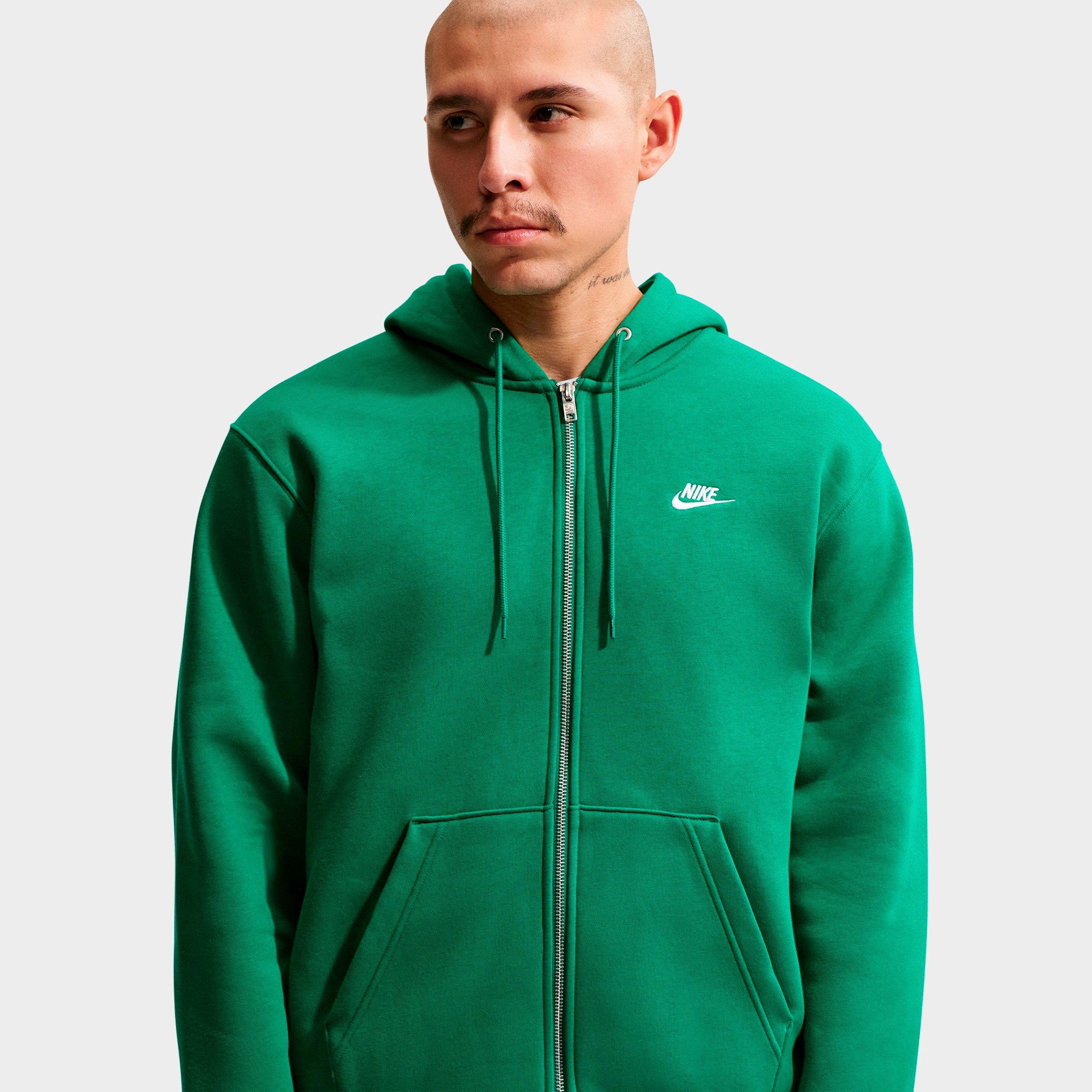 Men's Nithtke Club Fleece Embroidered Premium Full-Zip Hoodie - Part 1 - Malachite/Malachite/White