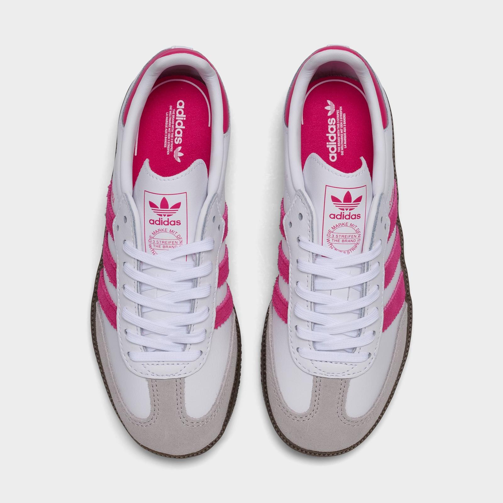 Little Kids' adidas Originals Samba OG Casual Shoes - Footwear White/Real Magenta - view 5