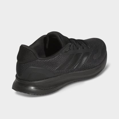 Men's adidas Runfalcon 5 Running Shoes (Wide Width) - Black/Black/White - Back view