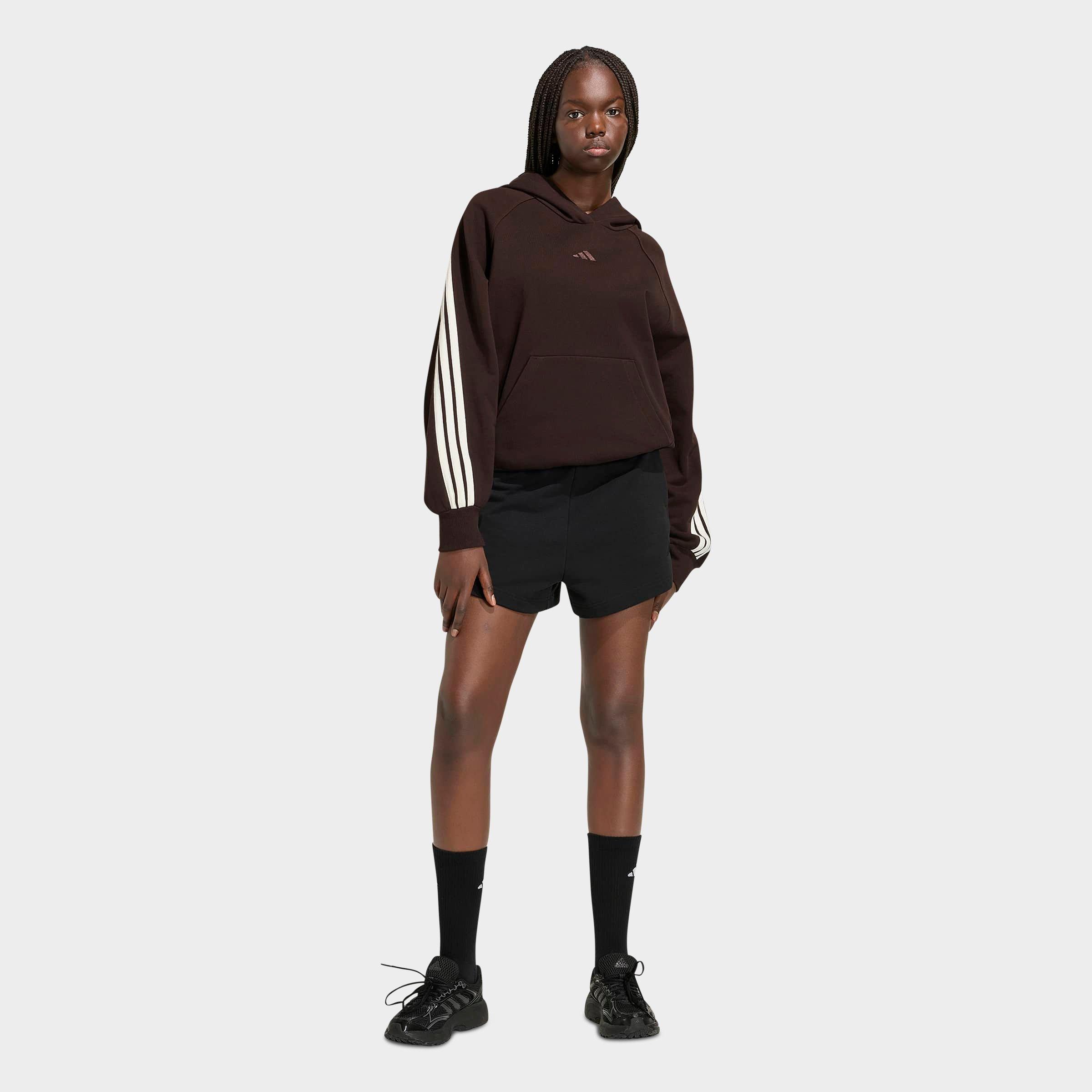 Women's adidas Sportswear Kit 3-Stripes Hoodie - Aurora Coffee/Off White/Off White