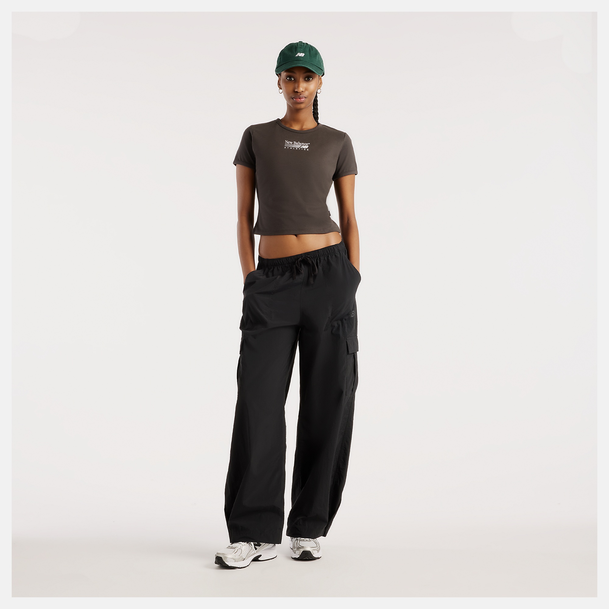 New Balance Trackside Ringer T-Shirt, WT62O4MBBLK