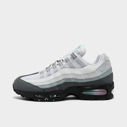 Men's Nithtke Air Max 95 Big Bubble Scorpion Casual Shoes - Part 3 - Anthracite/Pink Foam/Hyper Turquoise/White/Smoke Grey/Light Pumice - Left shoe facing left. Outside of the shoe.