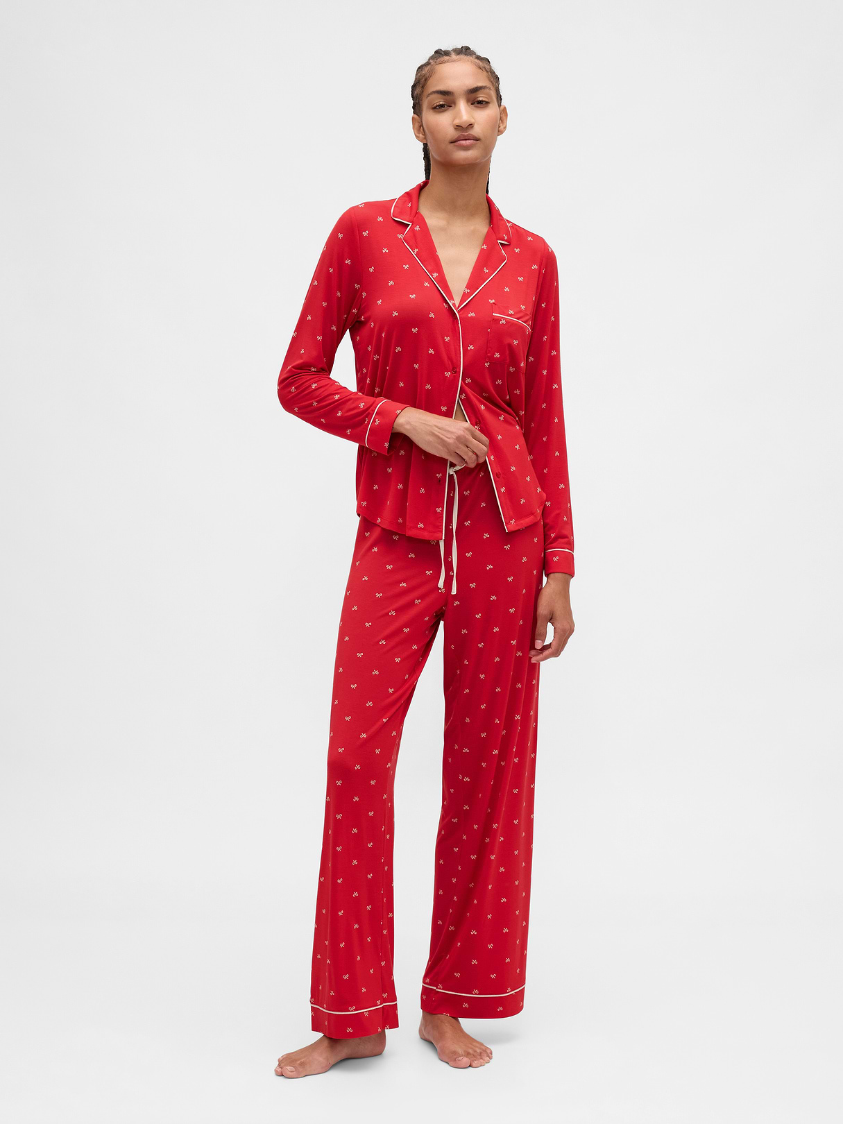 SoftMade Modal PJ Pants - Red bows