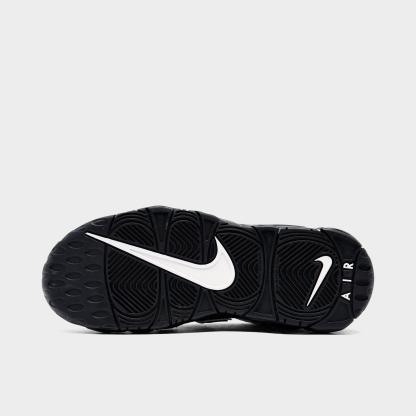 Little Kids' Nithtke Air More Uptempo Casual Shoes - Black/White - Bottom view