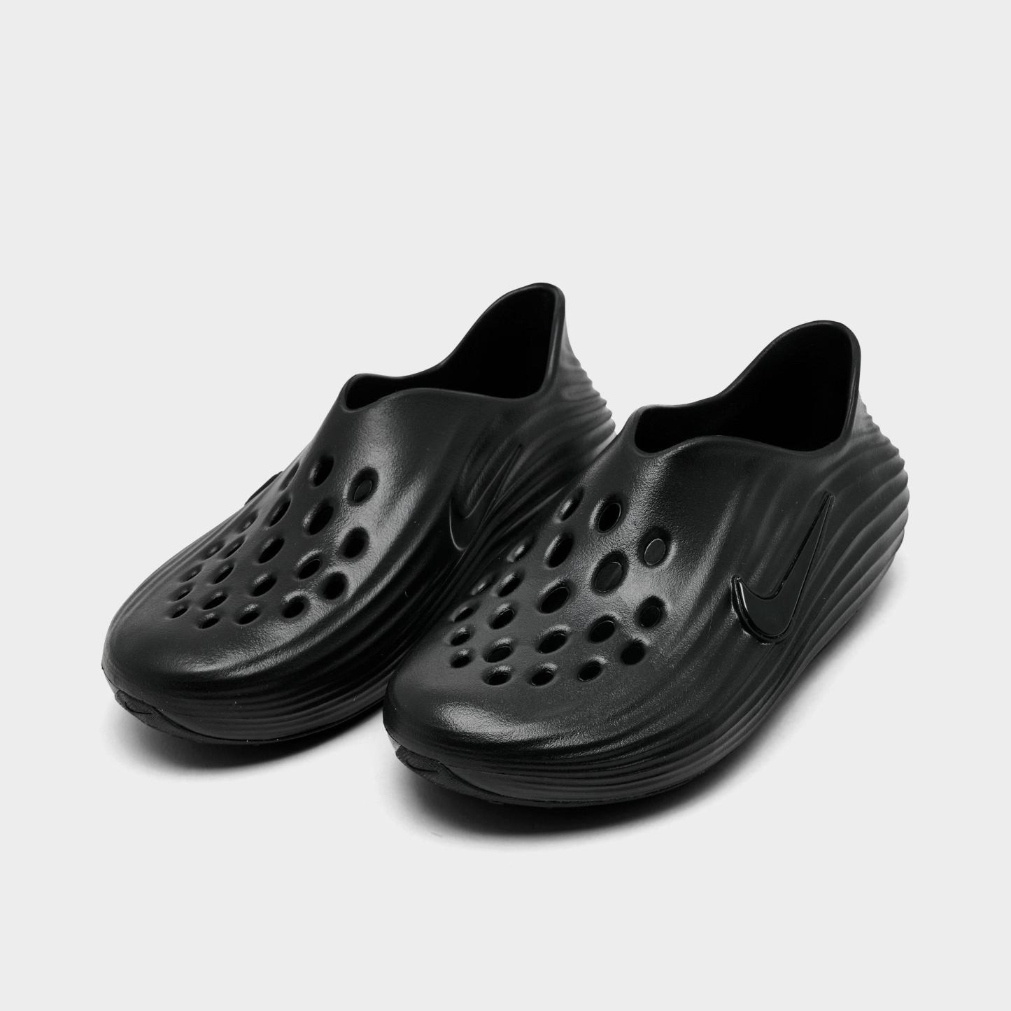Big Kids' Nithtke ReactX Rejuven8 Recovery Casual Shoes - Black/Black/Black - Both shoes facing left