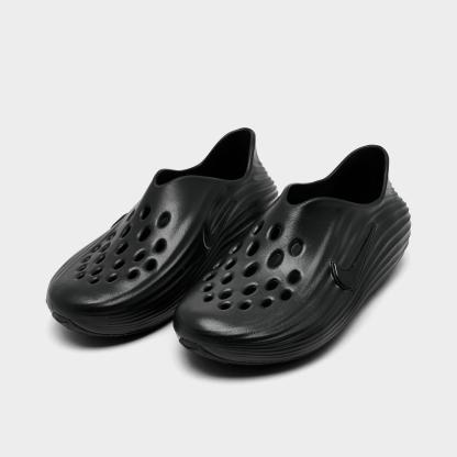 Big Kids' Nithtke ReactX Rejuven8 Recovery Casual Shoes - Black/Black/Black - Both shoes facing left