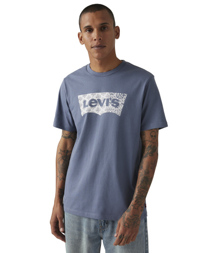 Levi's Men's Graphic Logo Batwing Short-Sleeve T-shirt - Indigo
