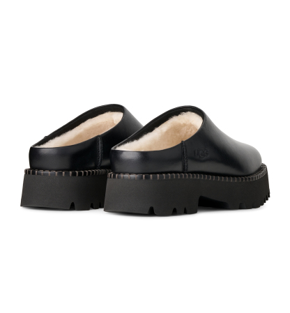 UGG® Women's Uptowner Slip-On Mule Clogs - Black Leather