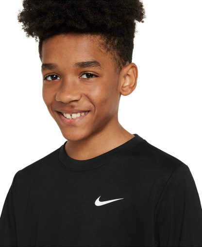 Nike Boys' and Girls' 6-20 Legend Dri-FIT Logo Graphic T-Shirt - Black