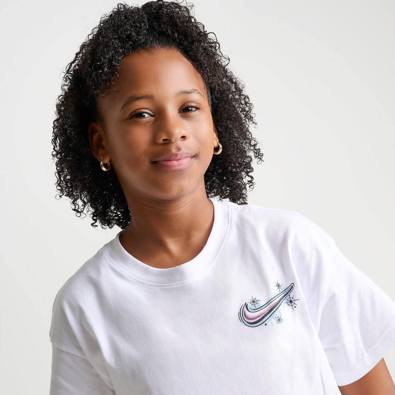 Girls' Big Kids' Nike Sportswear Doodle T-Shirt - White