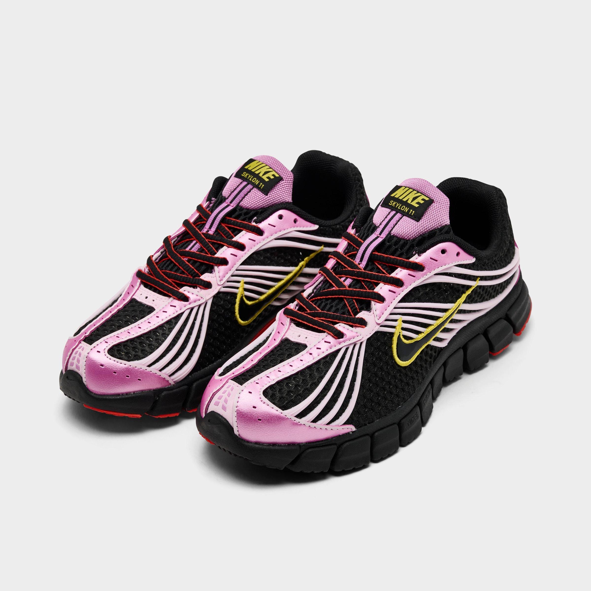 Women's Nithtke Zoom Skylon 11 Casual Shoes - Black/Black/Light Magenta/Pink Foam - Both shoes facing left