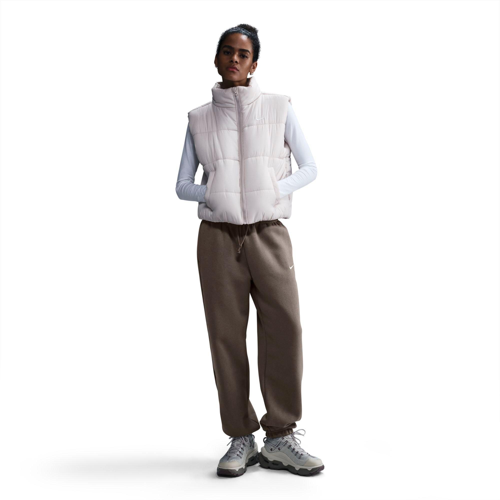 Women's Nithtke Sportswear Phoenix Fleece Oversized High-Waisted Jogger Pants - Mink Brown/Sail