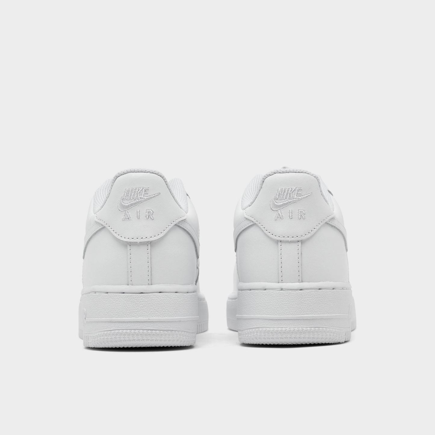 Big Kids' Nike Air Force 1 Low Casual Shoes - White/White