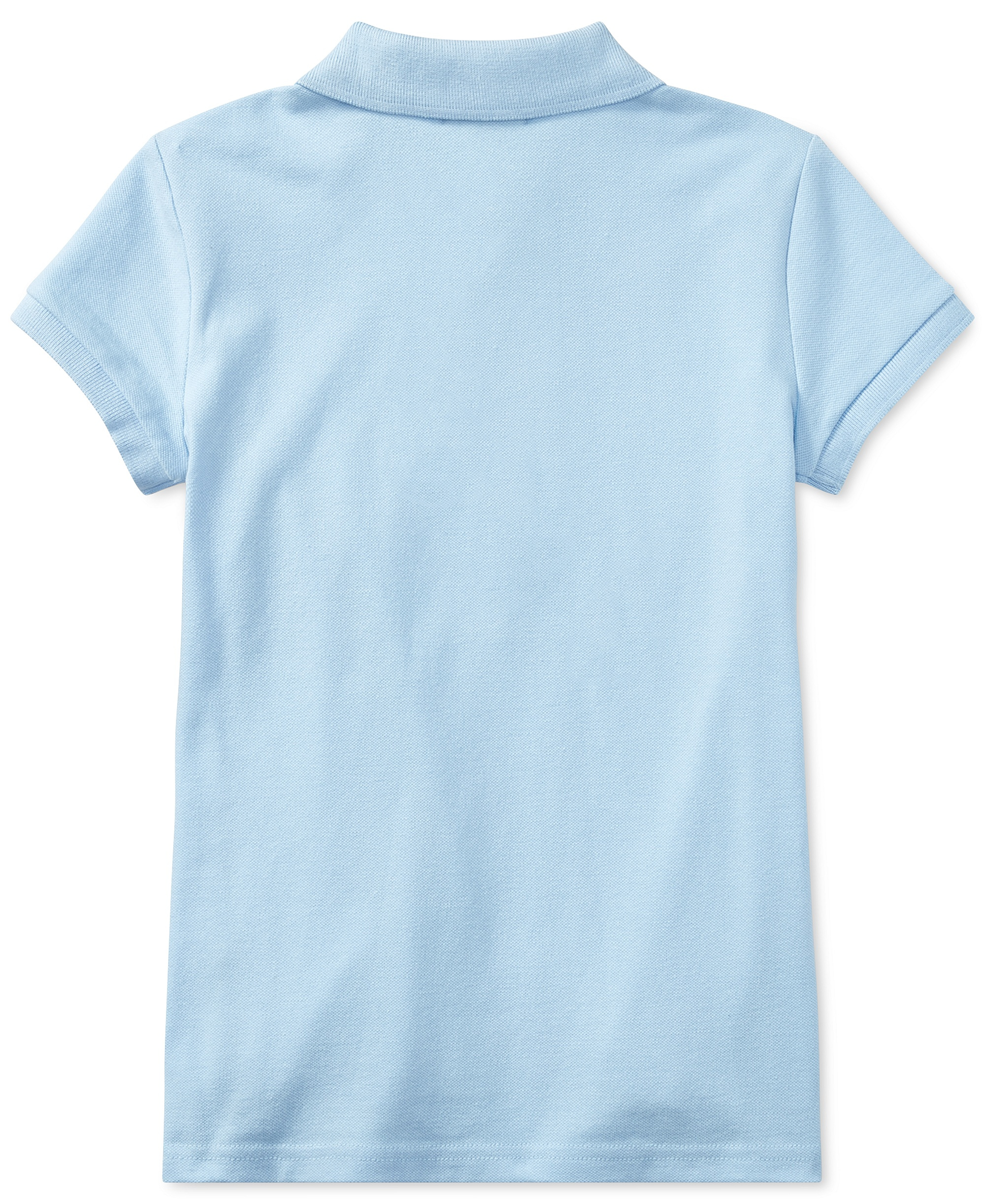 Polo Ralph Lauren Girls' 7-16 Stretch Cotton Mesh Polo Shirt - Office Blue
