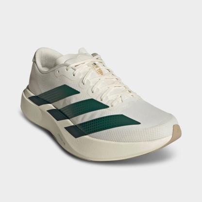 Men's adidas Adizero EVO SL Woven Running Shoes - Part 1 - Off White/Collegiate Green/Royal Blue - Both shoes facing left