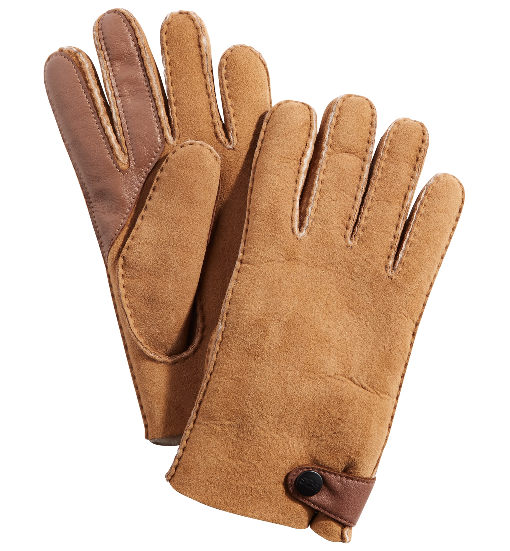 UGG® Men's Sheepskin Tech Gloves - Brown