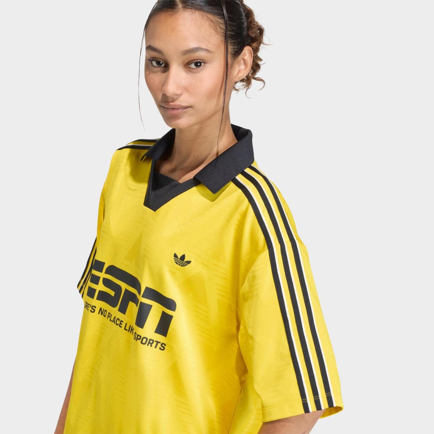 Women's adidas Originals Sponsor Football Jersey - Eqt Yellow - view 5