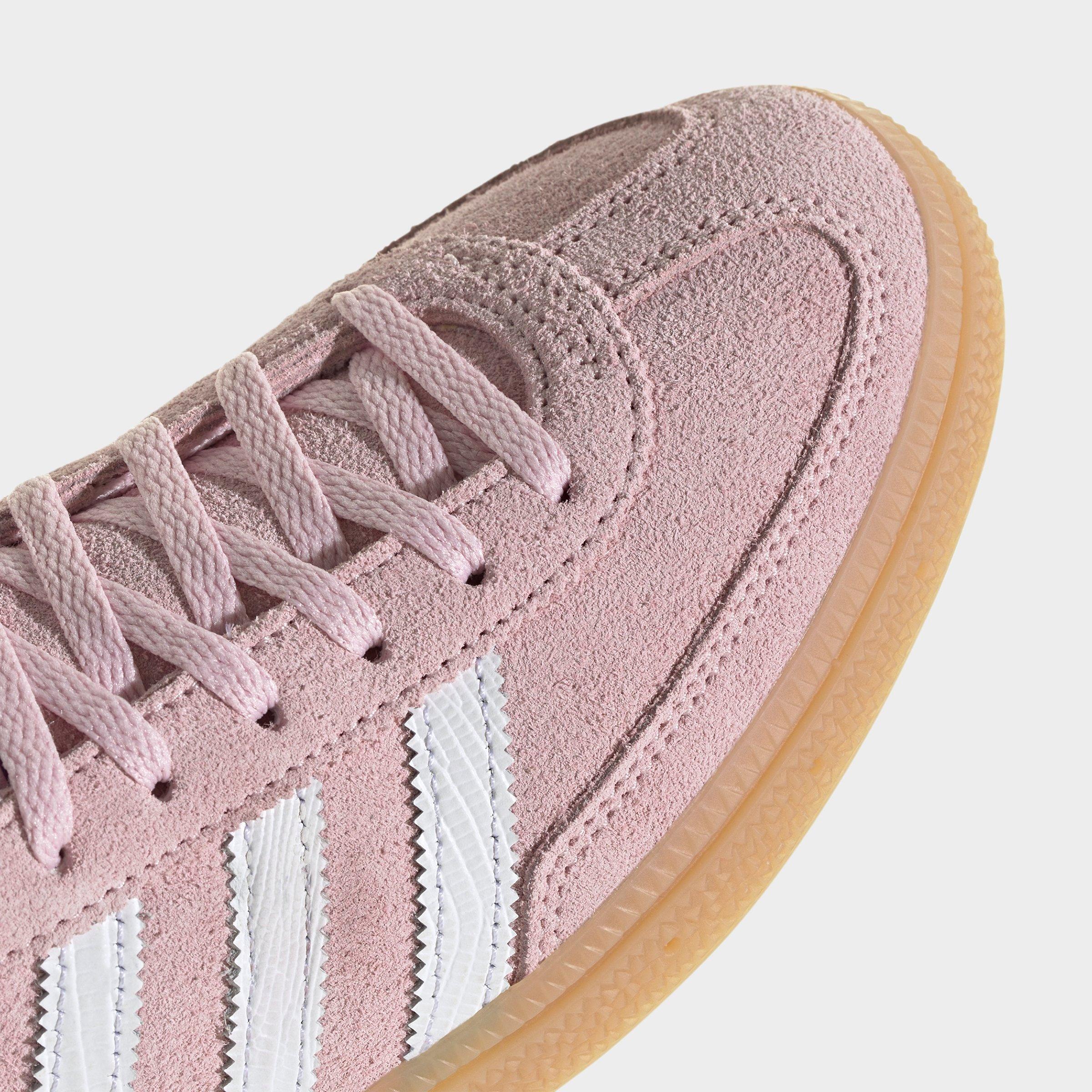 Women's adidas Originals Handball Spezial Casual Shoes - Part 1 - Clear Pink/Cloud White/Violet - Detail shot