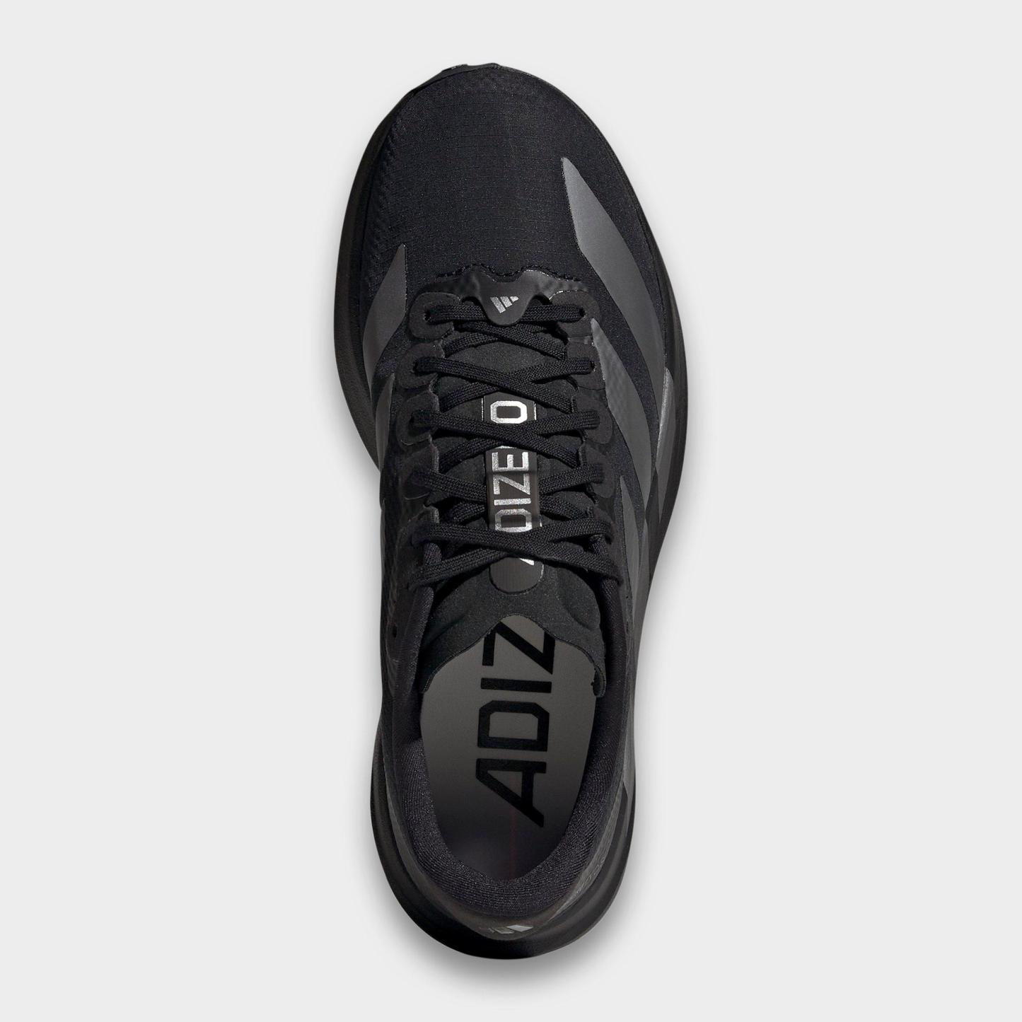 Women's adidas Adizero EVO SL Woven Running Shoes - Part 1 - Core Black/Iron Metallic/Core Black - Top view