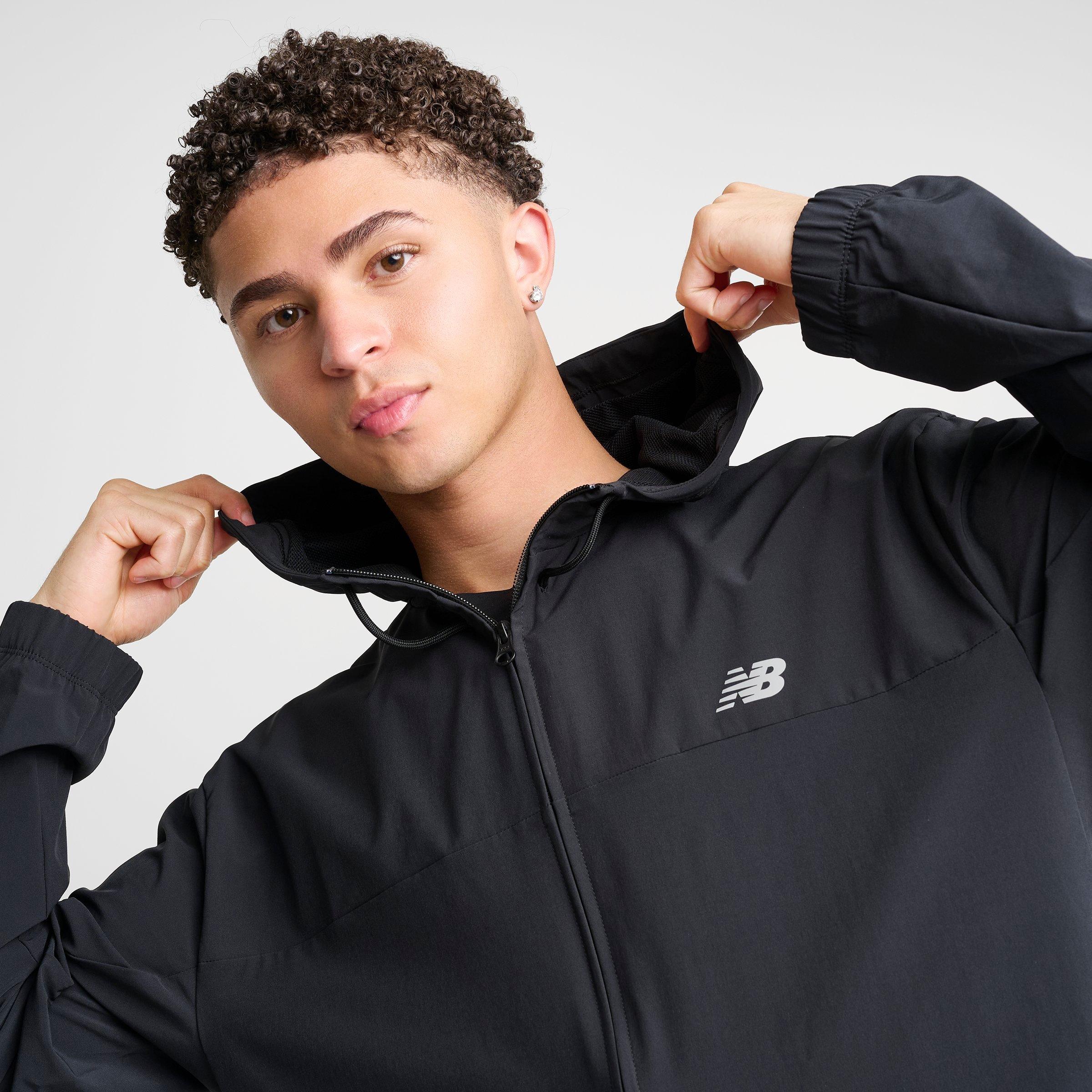 Men's New Balance Sport Essentials Woven Full-Zip Jacket - Black/Black - view 5