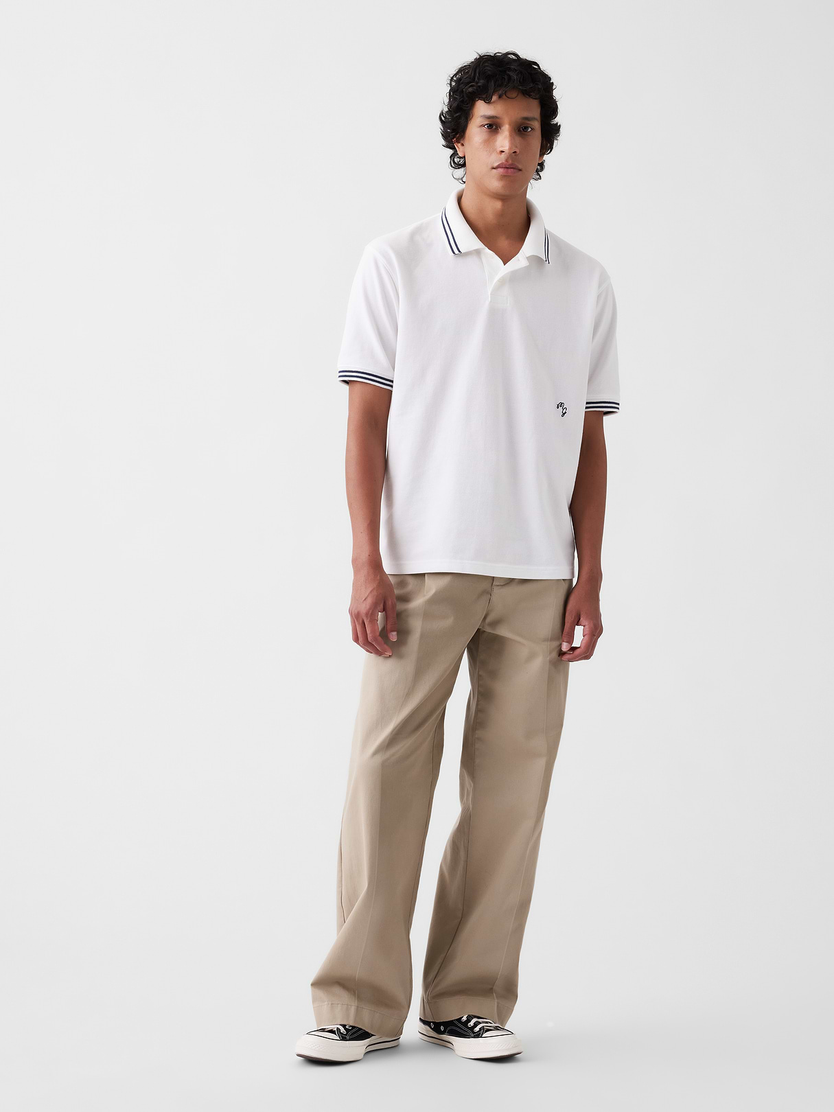 Gap × Malbon Relaxed Polo Shirt - New off white