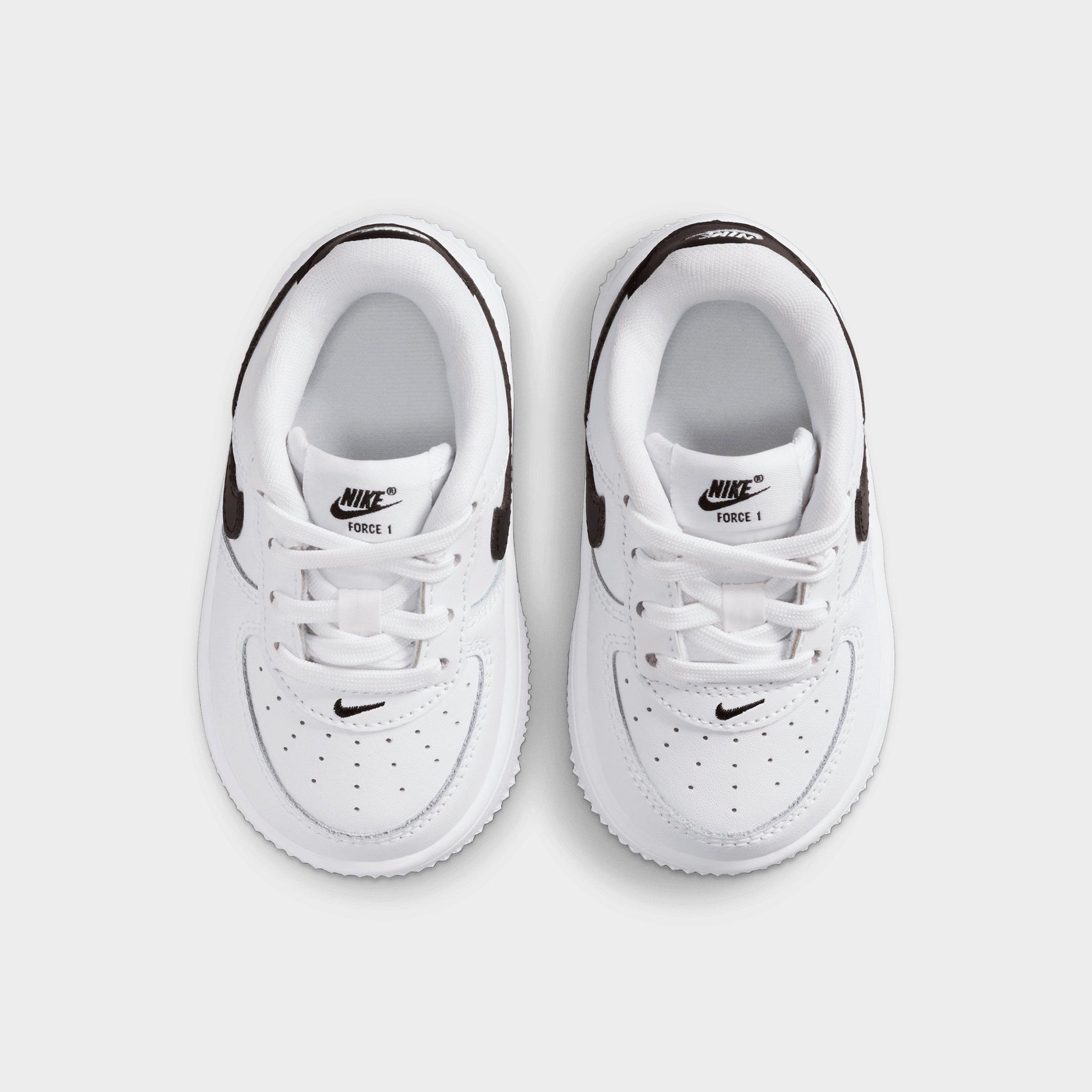 Infant and Kids' Toddler Nithtke Force 1 Low Casual Shoes - Part 1 - White/Black - Top view