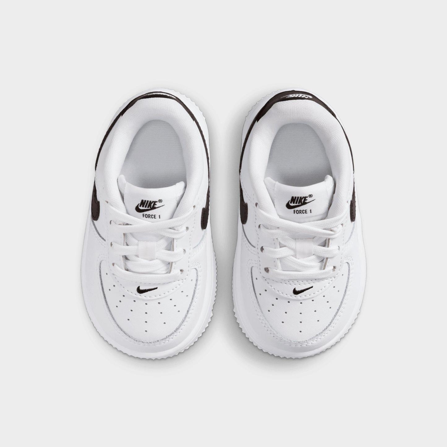 Infant and Kids' Toddler Nithtke Force 1 Low Casual Shoes - Part 1 - White/Black - Top view