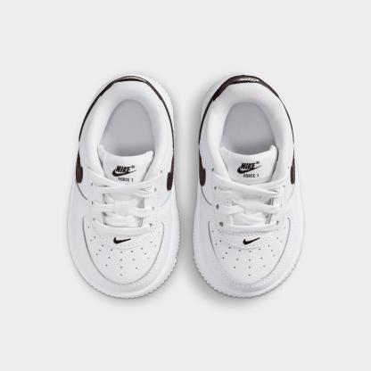 Infant and Kids' Toddler Nithtke Force 1 Low Casual Shoes - Part 1 - White/Black - Top view