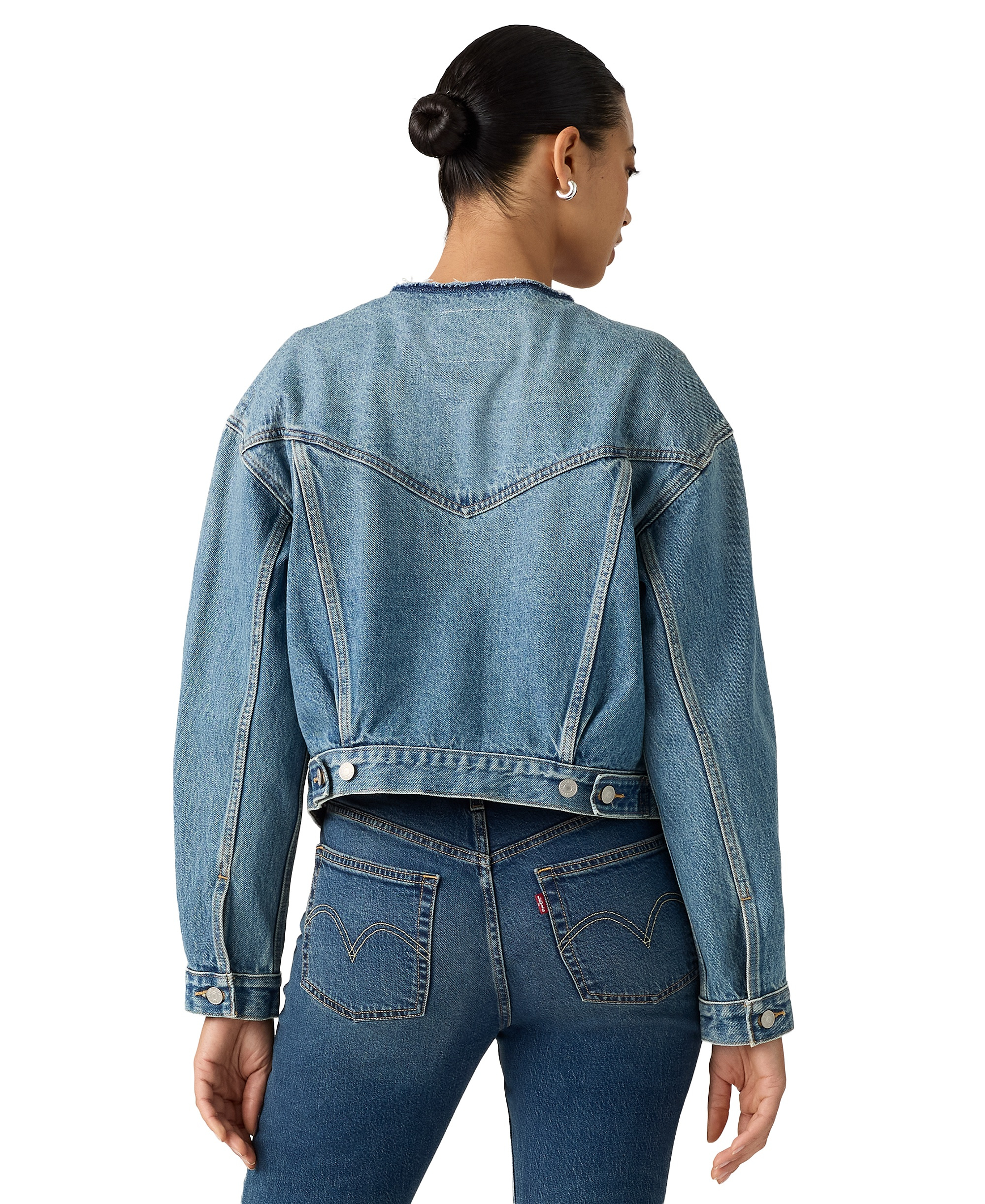 Levi's Women's Collarless Shrunken Trucker Jacket - Craft Room