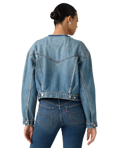 Levi's Women's Collarless Shrunken Trucker Jacket - Craft Room