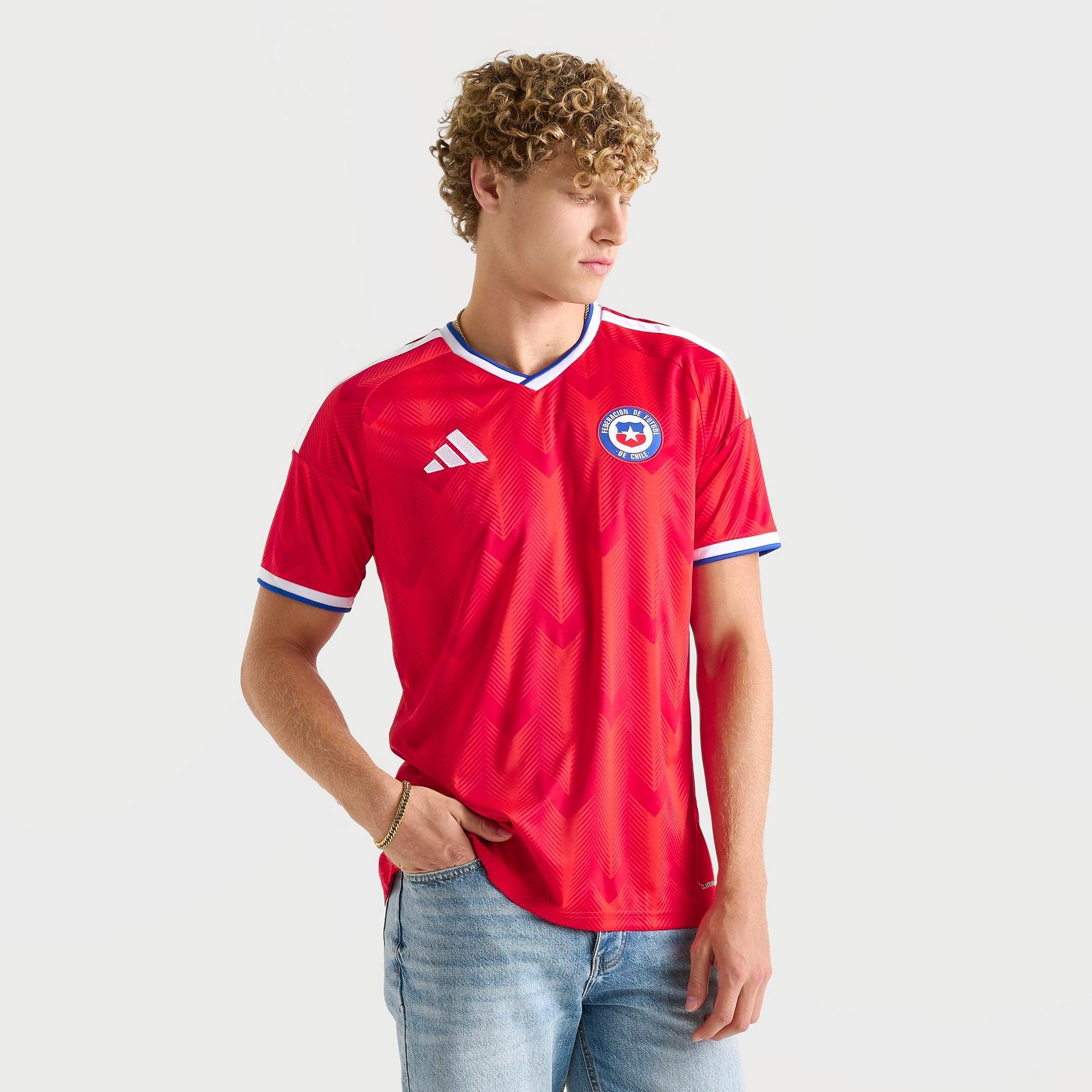 Men's adidas Chile 2026 Home Replica Soccer Jersey - Active Red - view 3