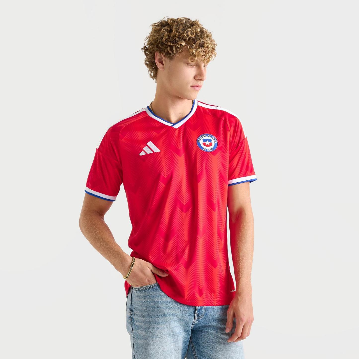 Men's adidas Chile 2026 Home Replica Soccer Jersey - Active Red - view 3