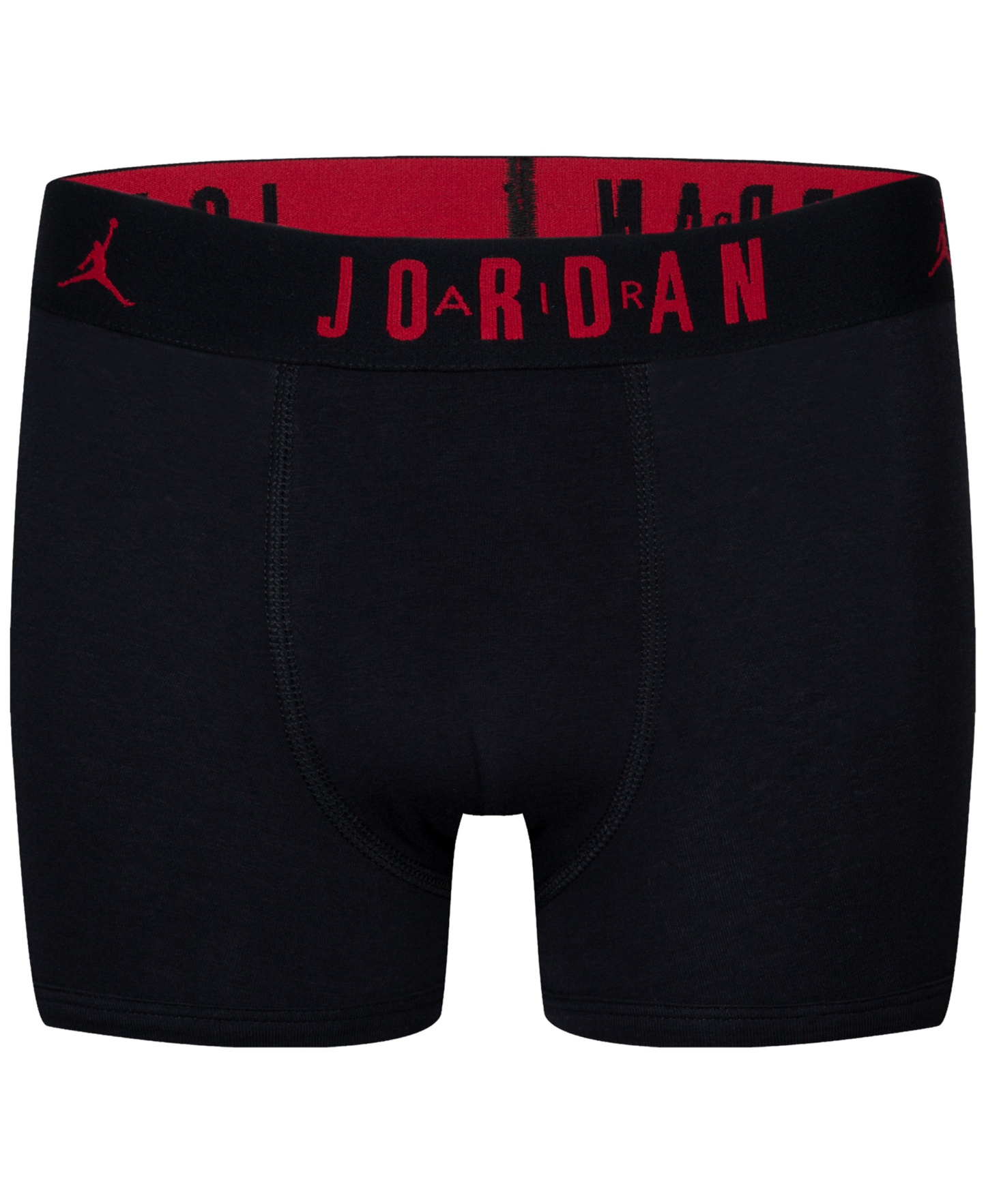 Jordan Boys' 8-20 Flight Dri-Fit Cotton Core Boxer Briefs, 3-Pack - Gym Red/Black/Gray