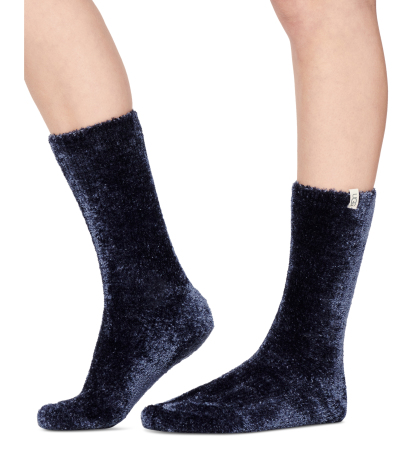 UGG Women's Leda Cozy Knit Crew Socks - Navy