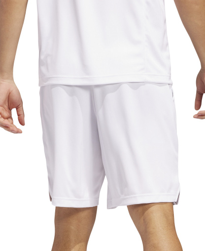 adidas Men's Three Stripes Legends Basketball Shorts - White/Black