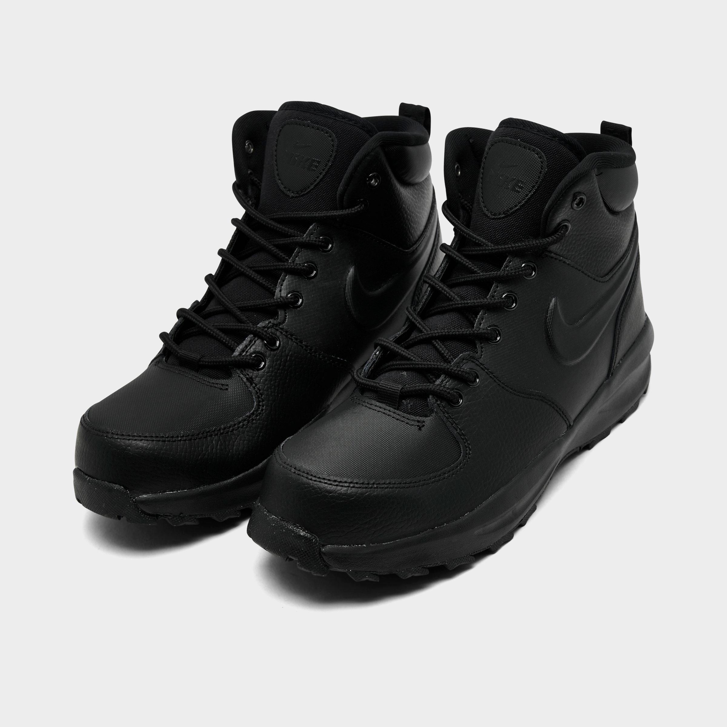 Big Kids' Nithtke Manoa 17 Leather Boots - Black/Black/Black - Both shoes facing left