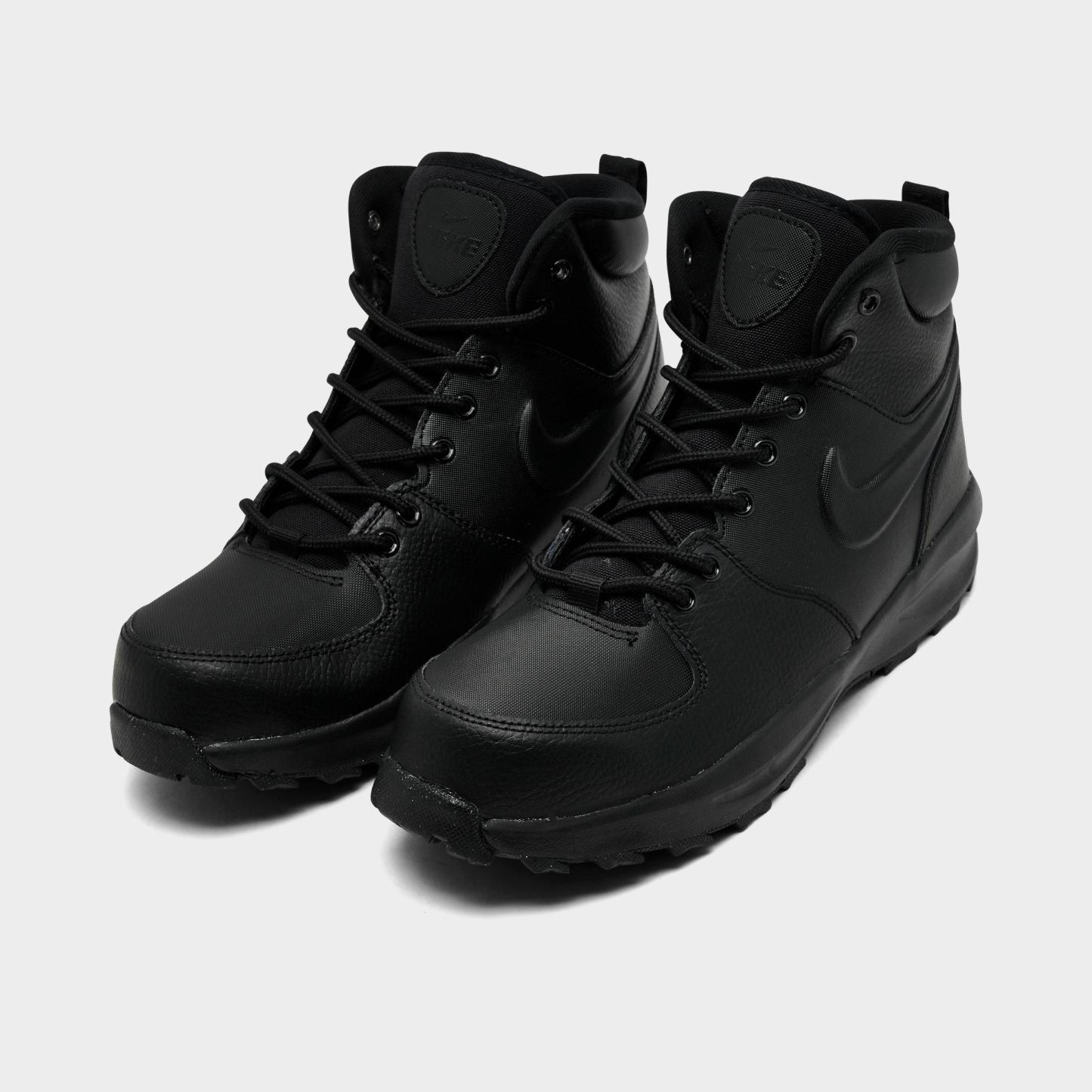 Big Kids' Nithtke Manoa 17 Leather Boots - Black/Black/Black - Both shoes facing left