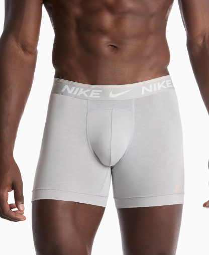 Nike Men's Dri-FIT Ultra Comfort Boxer Briefs, 3-Pack - Wolf Gray/ Blue Crystal/ Black