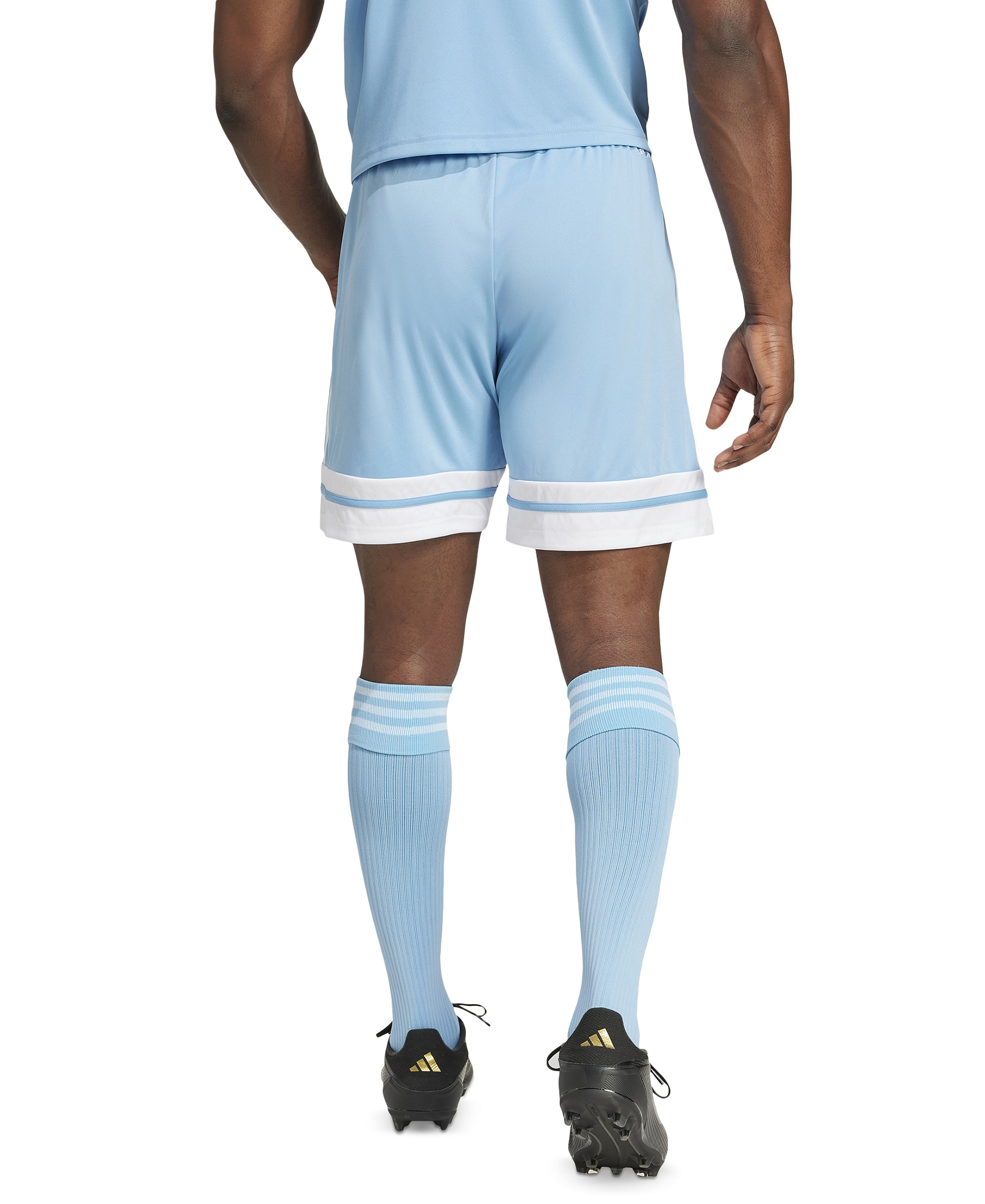 adidas Men's Regular-Fit Squad 25 Logo Shorts - Light Blue/wht