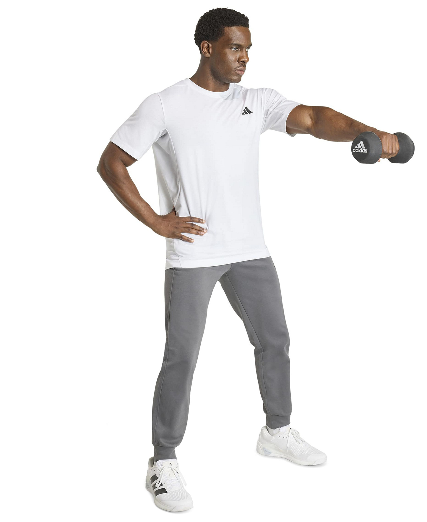 adidas Men's Designed Training Essentials Logo T-Shirt - White