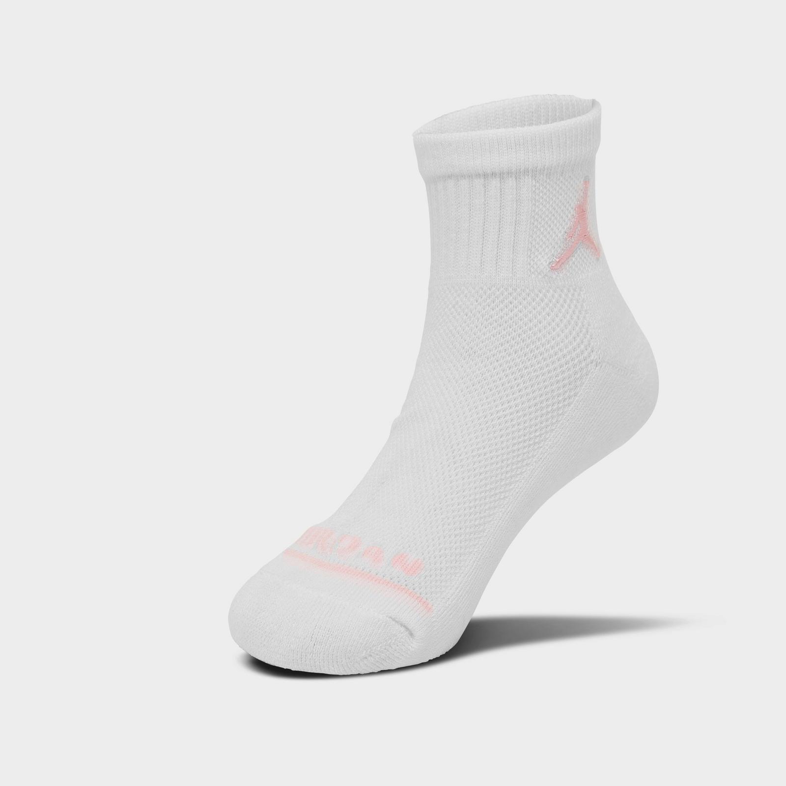 Girls' Big Kids' Jordan Cushioned Ankle Socks (6-Pack) - Pink Foam/White/Grey - view 6