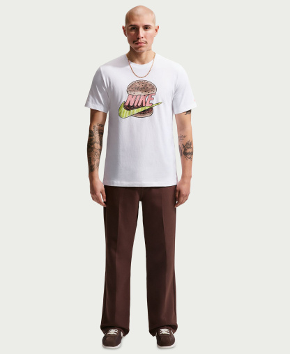 Nike Men's Burger Graphic Crewneck T-Shirt - White
