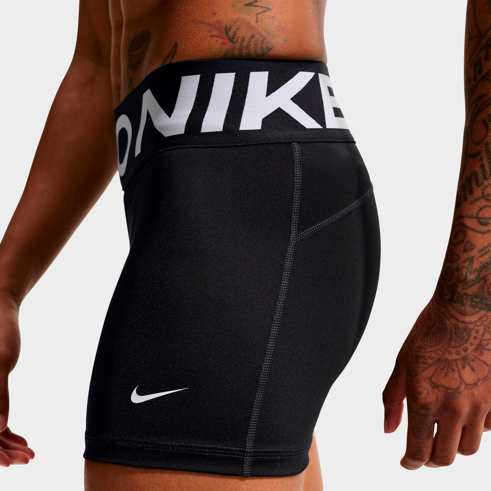 Women's Nike Pro Sculpt High-Waisted 3" Biker Shorts - Black/White