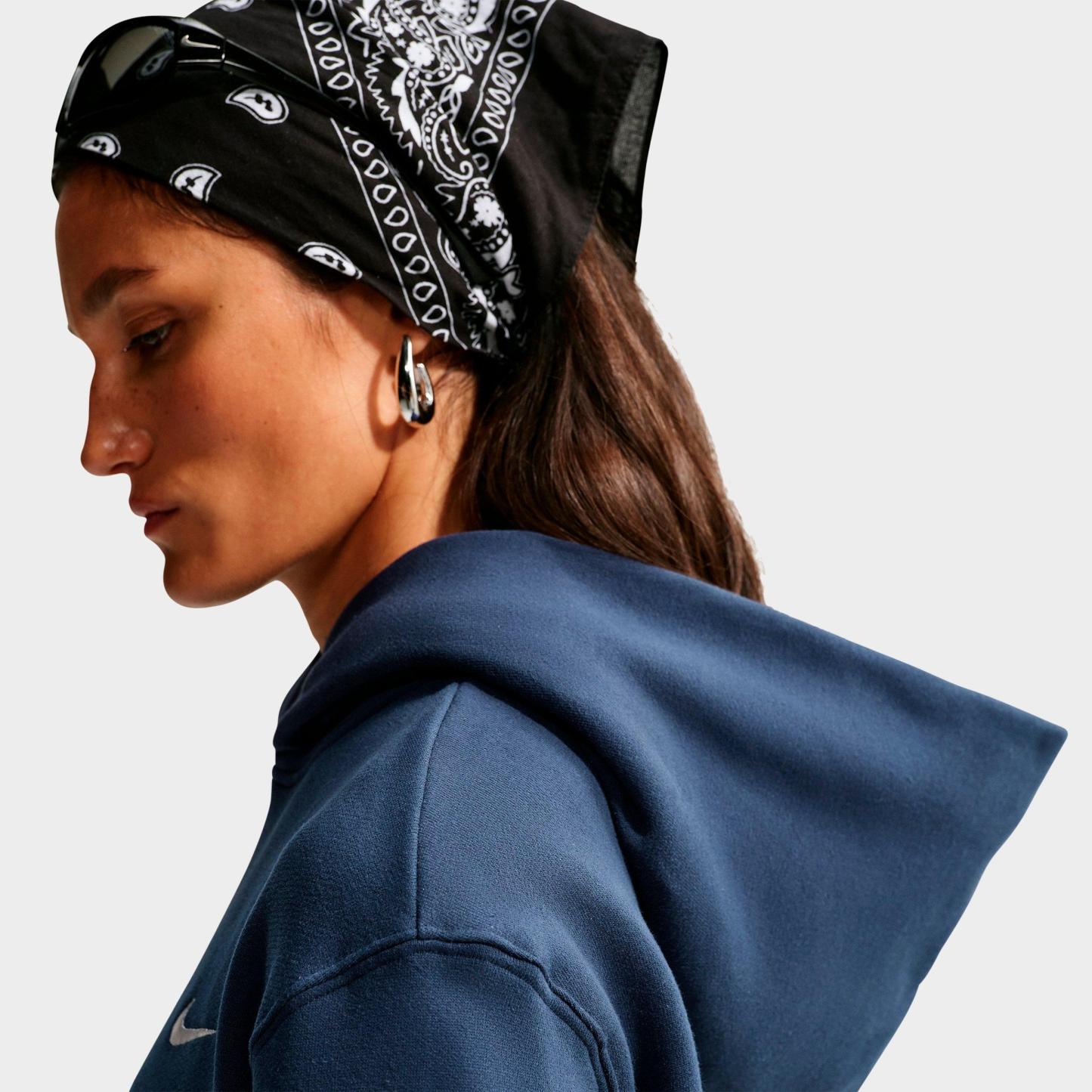 Women's Nithtke Studio Fleece Medium-Weight Pullover Hoodie - Midnight Navy/Sail