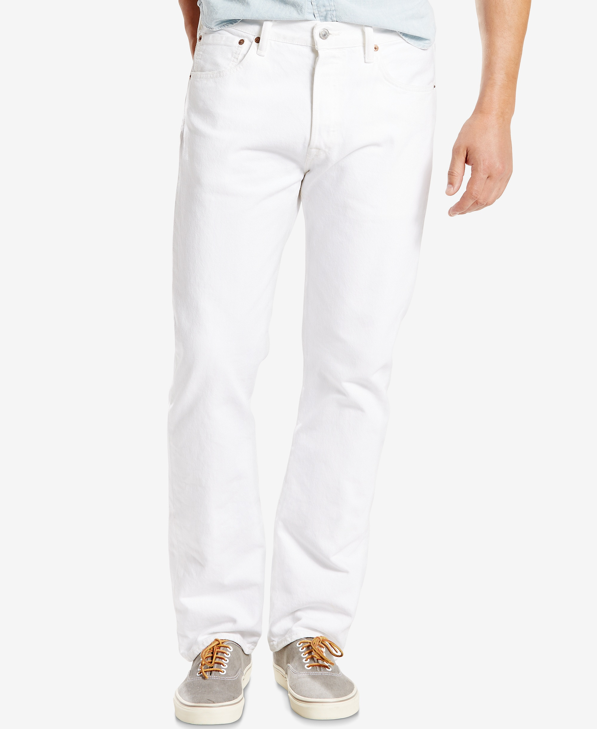 Levi's Men's 501™ Regular-Fit Button Fly Non-Stretch Jeans - Optic Daisy