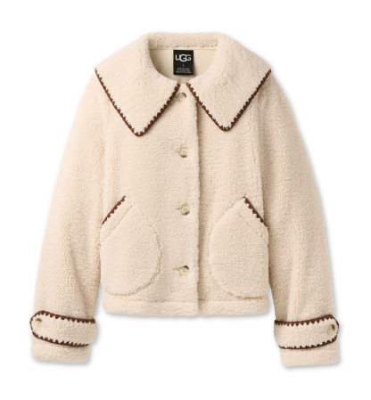 UGG Women's Nikia Relaxed-Fit Collared Neck Jacket - Cream