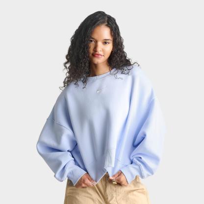 Women's Nithtke Sportswear Phoenix Fleece Over-Oversized Crewneck Sweatshirt - Hydrogen Blue/Sail